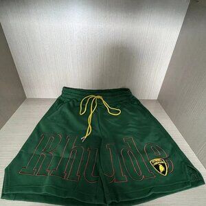 Green RHUDE Embroidered Logo Shorts Twill Shorts